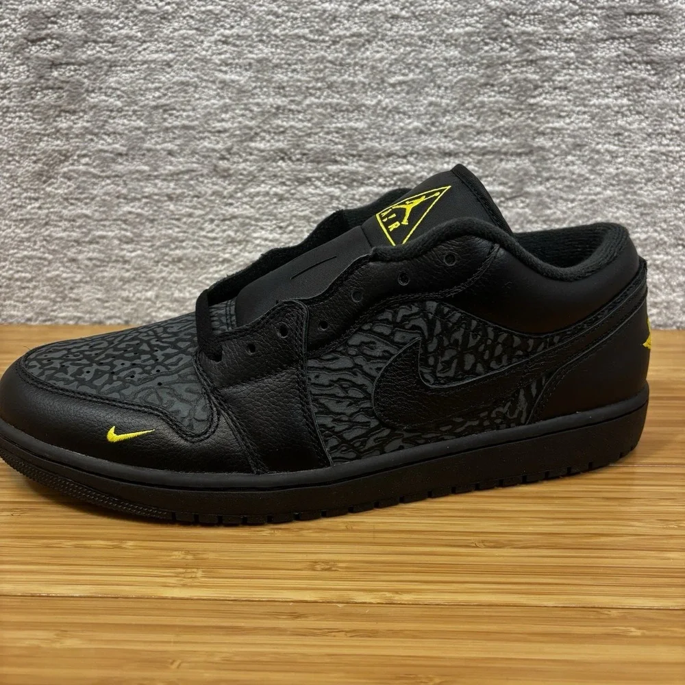 Nike Air Jordan 1 Low SE Black Anthracite Tour Yellow IM6568-010 Men's Size 12